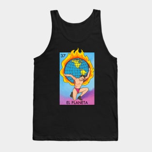 El Planeta Loteria Mexican Bingo Card Tank Top